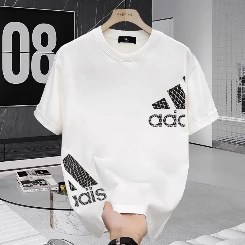

2026 Summer Short-sleeved Luxury and Versatile Pure Cotton Breathable Men's and Women's T-shirts with Pattern Prints