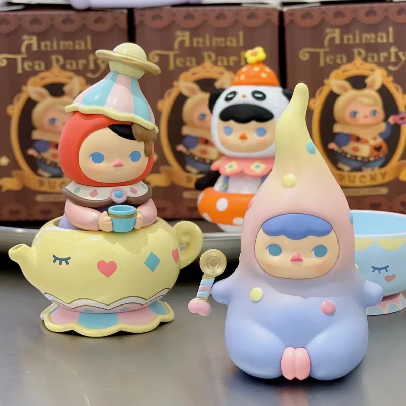 

Original Pucky Animal Tea Party Series Toys Anime Action Figure Model Dolls Collection Desktop Decoration Ornaments Girls Gifts