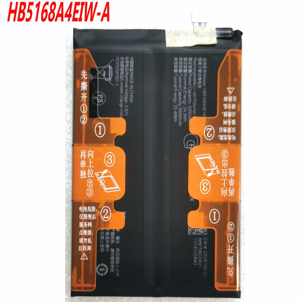 New 3.92V 6350mAh HB5168A4EIW-A HB5168A4EIW-B High Capacity Battery For Huawei Honor X7D X9D Honor 400 Smart 5G Mobile Phone