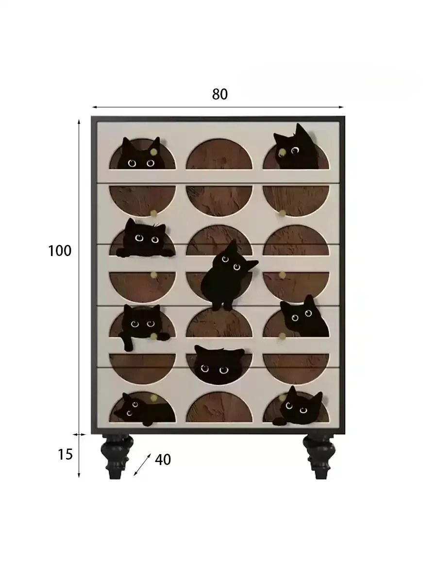 

Современный простой и милый ящик для хранения вещей в гостиной из цельного дерева, домашний шкаф для спальни