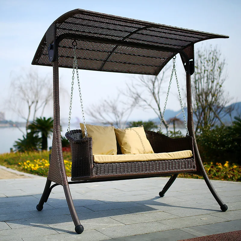 

Outdoor Double Leisure Swing Courtyard Terrace Hotel Villa Garden