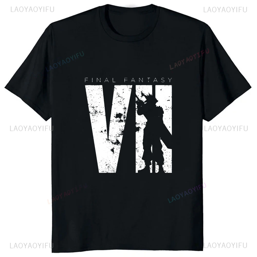 Japan Game Final Fantasy Creative Printed Cloud Strife Tshirt VII Remake Harajuku Anime Man T-shirt Causal Hipster Comfort Tees