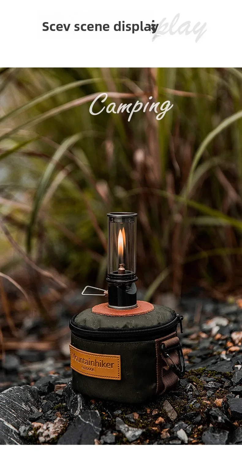 Traumhafte Kerzenlichtlampe Mini Windfeste Kerzenlampe Gasbrenner Outdoor Campingbeleuchtung Zeltbeleuchtungsausrüstung SZK353 – Detail 12