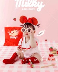 Photography props hundred day theme hair accessories one year old children's clothing baby photography  baby girl accessories