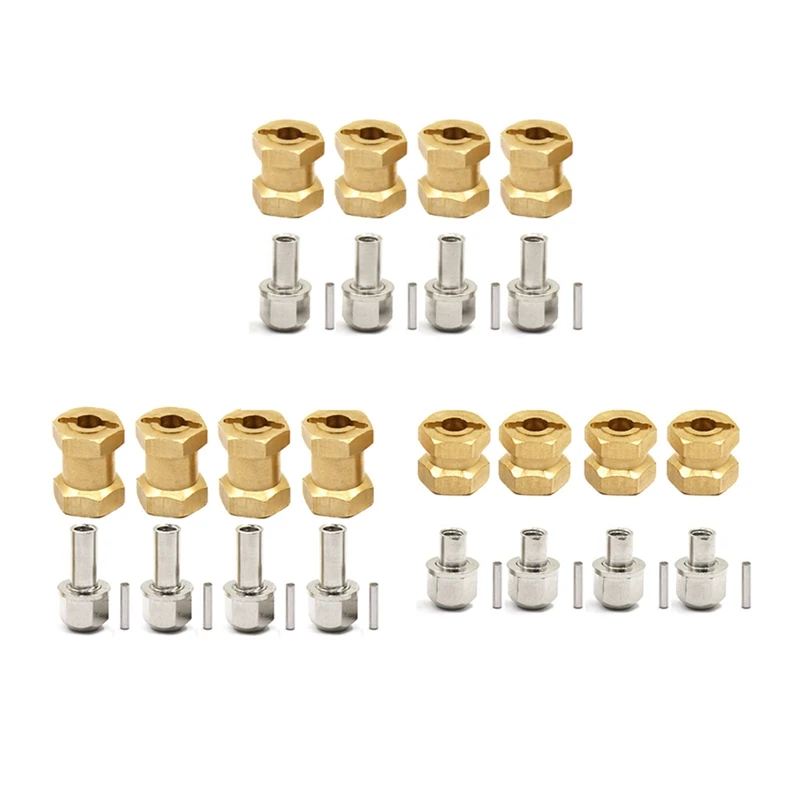 For CC01 SCX10 1/10 Climbing Car Brass Hexagon Lengthening And Widening Coupler