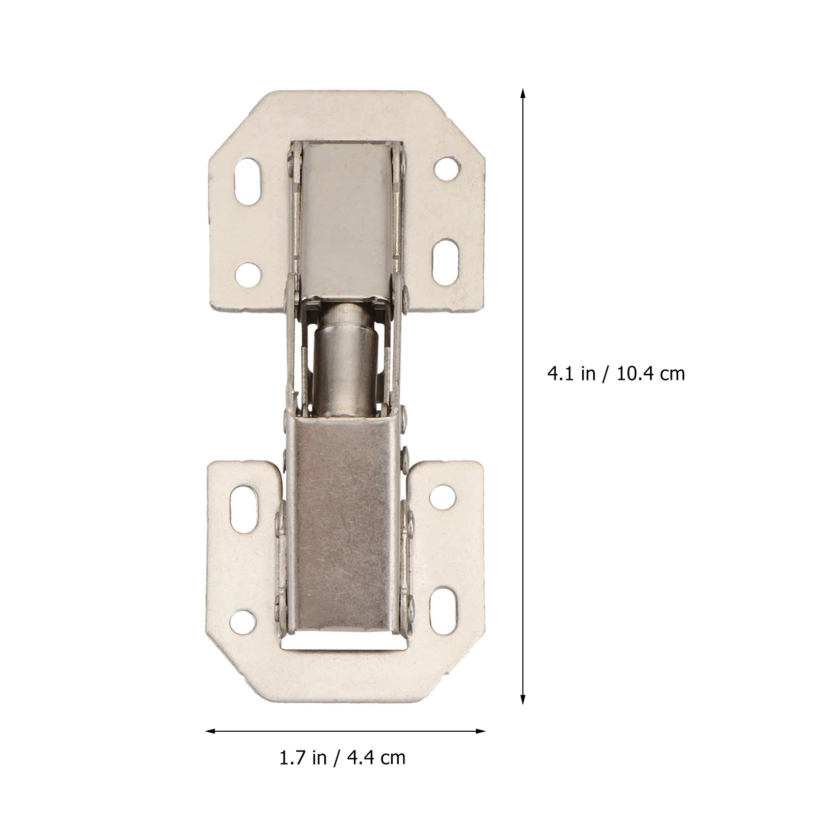 4 PCS Concealed Hinge Cabinet Hinges Stainless Steel Surface Mounted Bisagras Para Gabinetes Silver