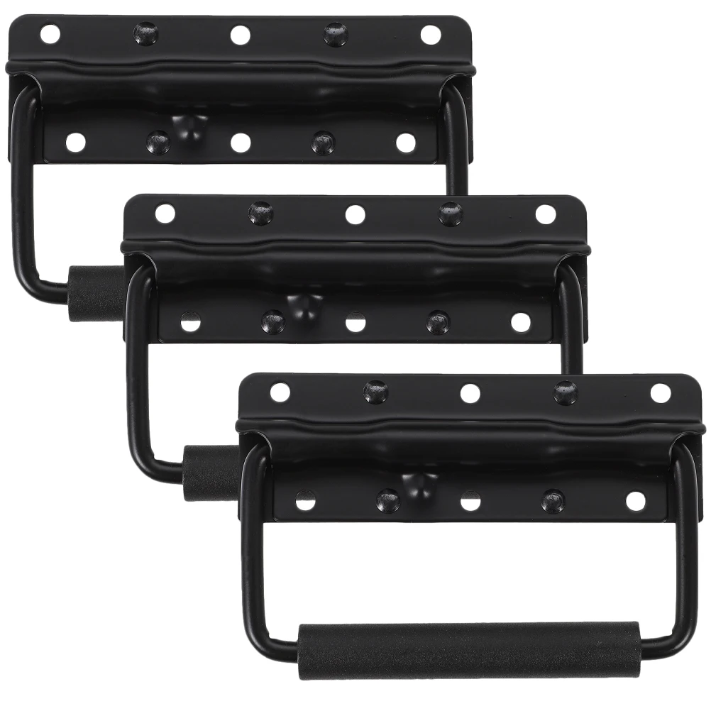 Manijas de Metal para el pecho, herrajes para cajas de alta resistencia, manijas de repuesto montadas en superficie con resorte para gabinetes y cajas, 3 uds.