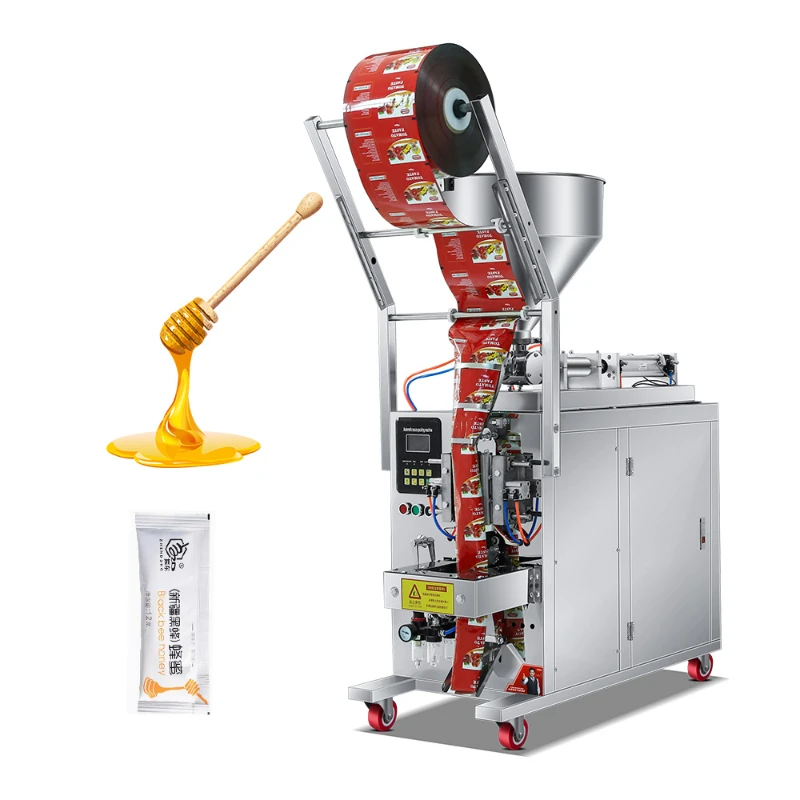 Small peanut butter automatic salad ketchup honey sachet packaging machine packaging jam ketchup packaging machine