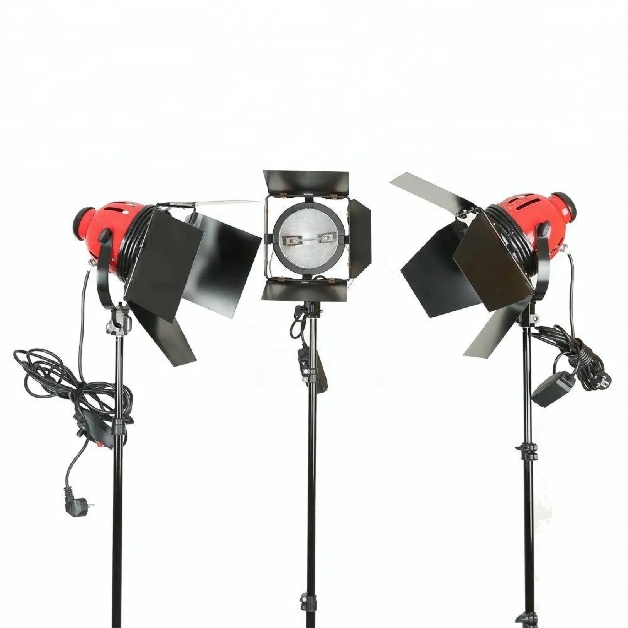 2400W Dimmable Tungsten Halogen Red Video Light Kit For Photography