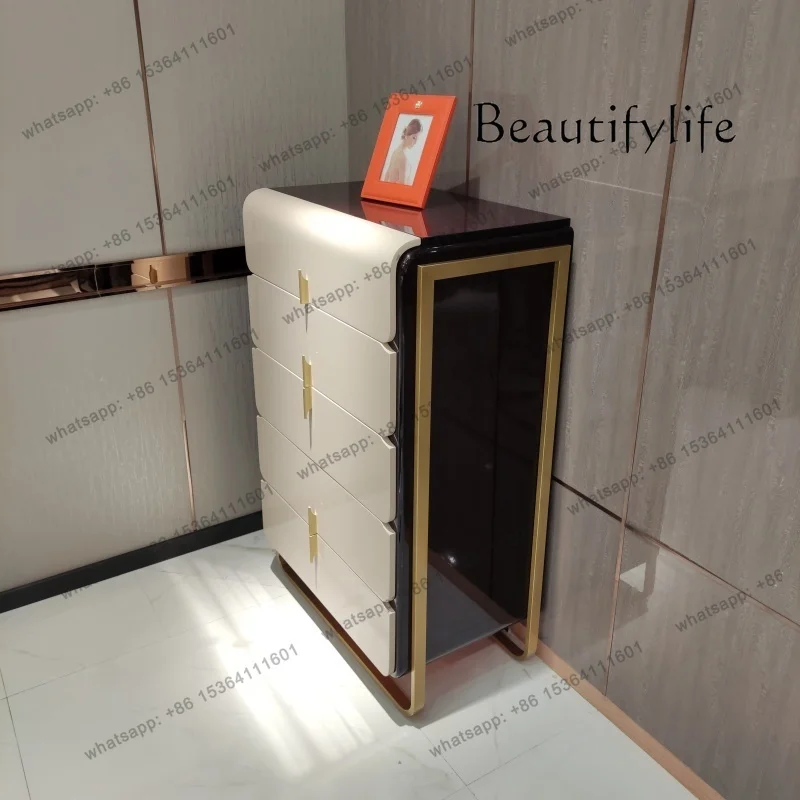 

Italian light luxury solid wood bedroom simple locker size apartment suite high-end fully furnished furniture