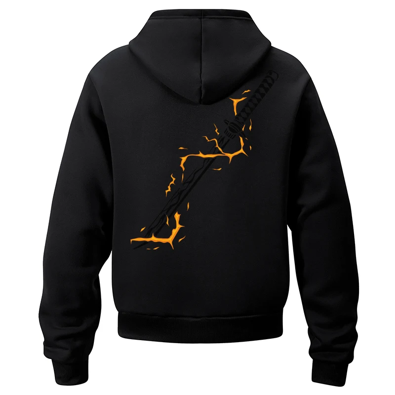 Graphic Print Athletic Workout Hoodie for Men Spring Fall Warm Fleece Lined Pullover Tops Hooded Sweatshirt with Kanga Pocket