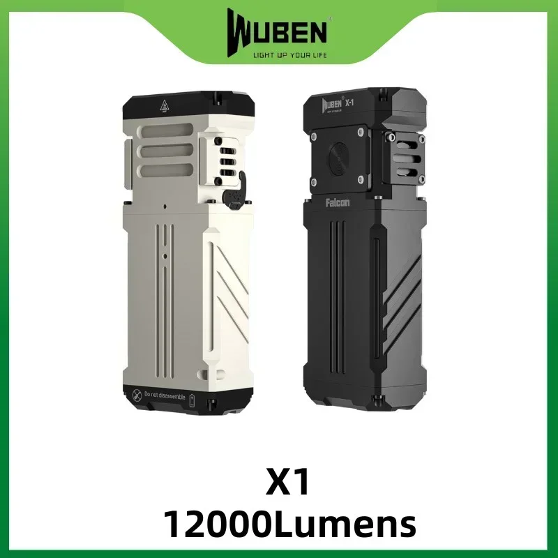 WUBEN X1 12000Lumens EDC Flashlight Rechargeable Bicycle Light Built-in Battery Small and Powerful Troch Light