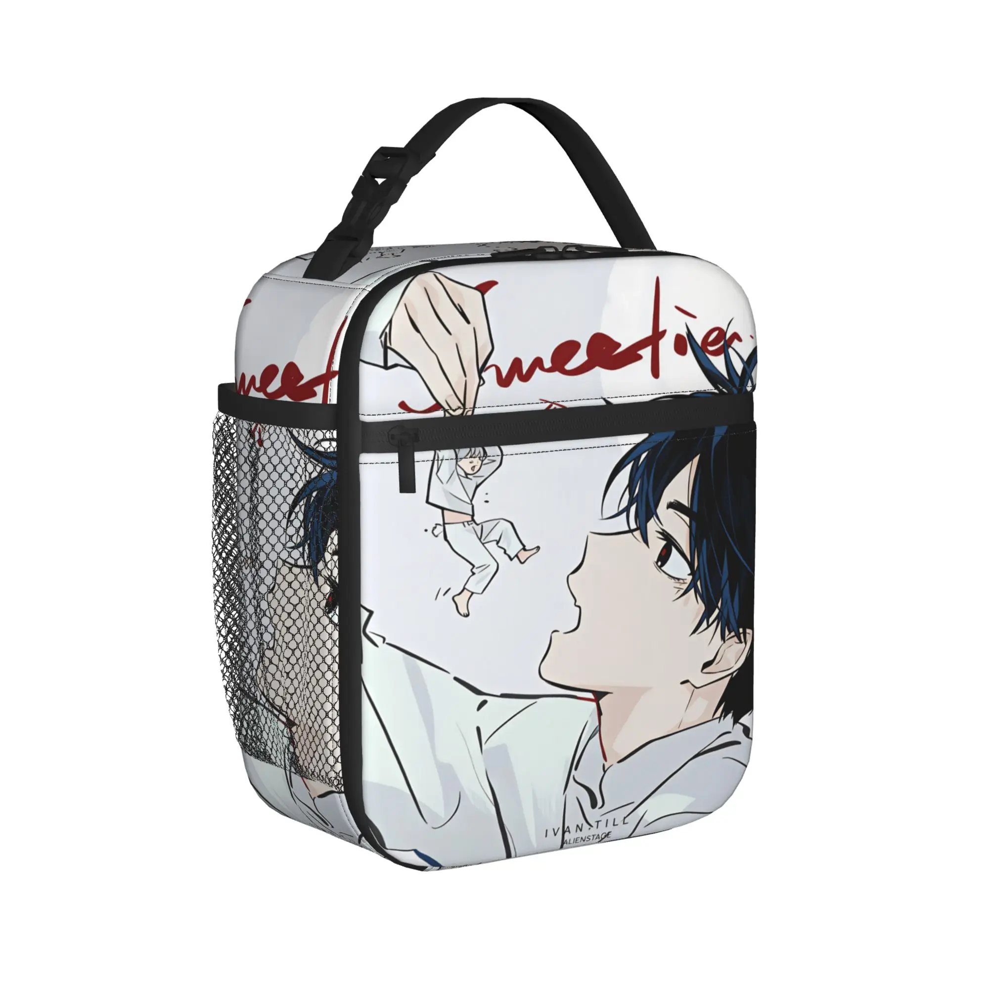 Ivan Alien Stage Anime Lunch Bag  Office Lunch Box For Women Kawaii Print Tote Food Bags Oxford Portable Cooler Bag
