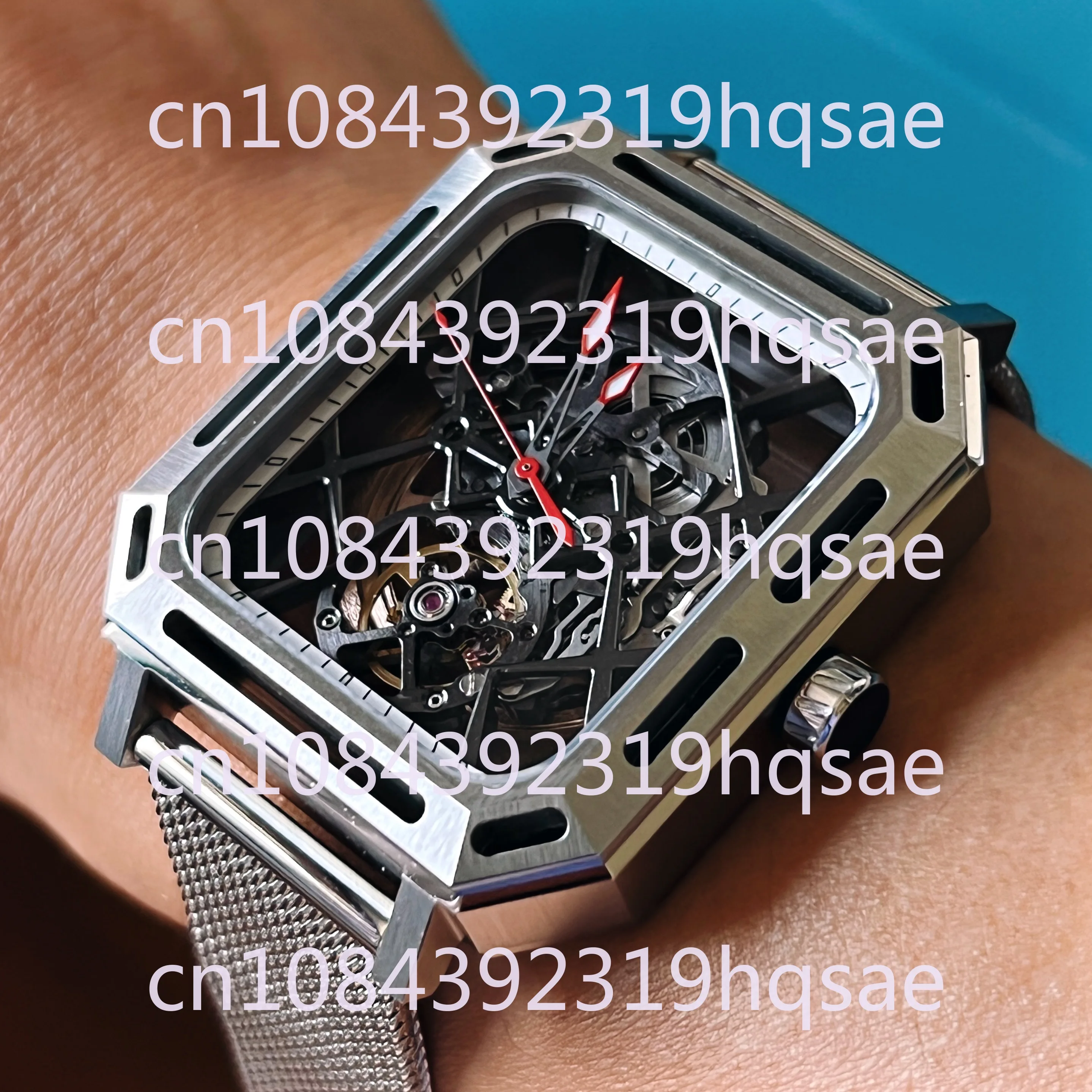 Big Bang Series Mechanical Square Hollow Business Boys Watch for Boyfriend Student Gift Watch