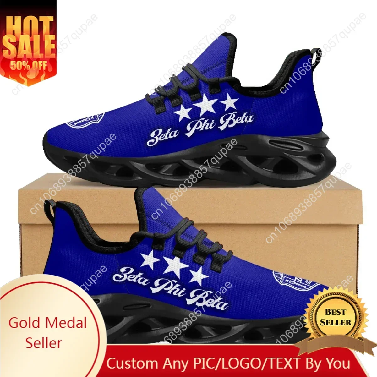Custom Made New Professional Running Shoes Zeta Phi Beta Printed Cushion Running Wears Women Men Anti Slip Walking Sneakers Hot
