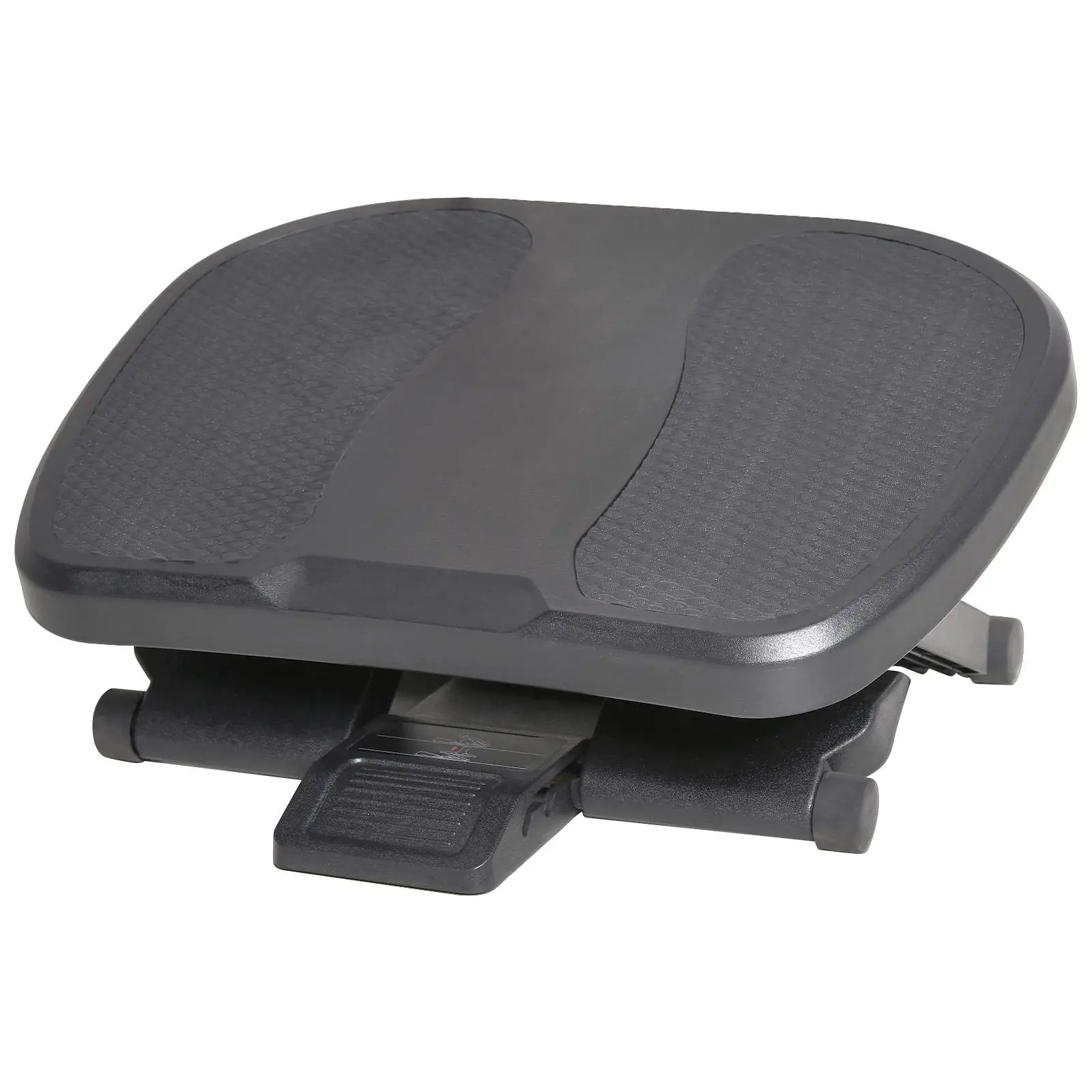 Repose-pieds ergonomique, réglable en hauteur de 10 à 16,5 cm, réglable en inclinaison de 0 à 30°. ° antidérapant, noir, pour le bureau