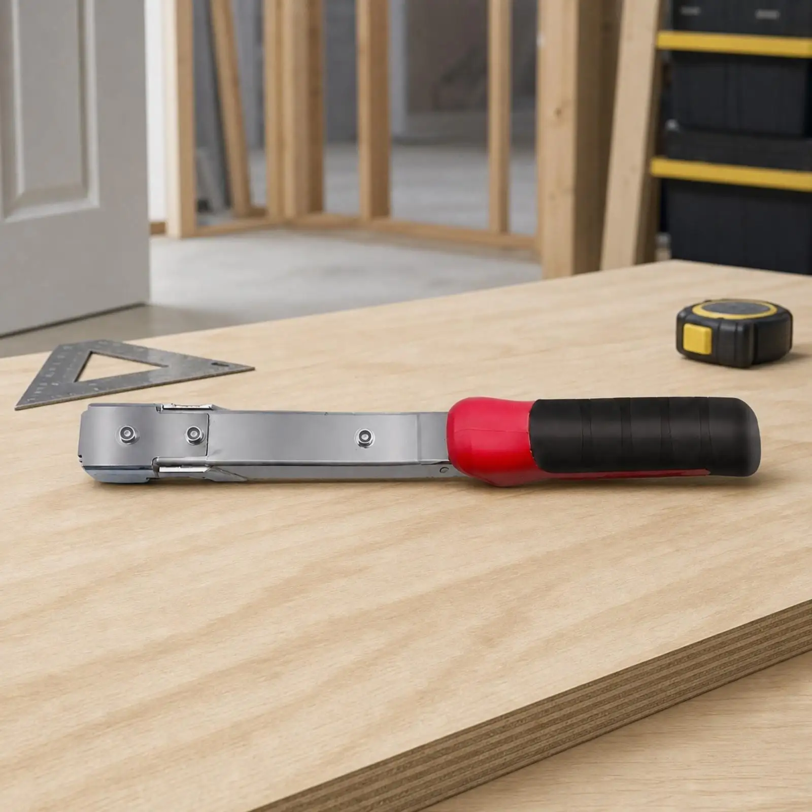 Heavy Duty Manual Hammer Stapler with Automatic Staple Feed for Woodworking Frames Upholstery and DIY Repairs