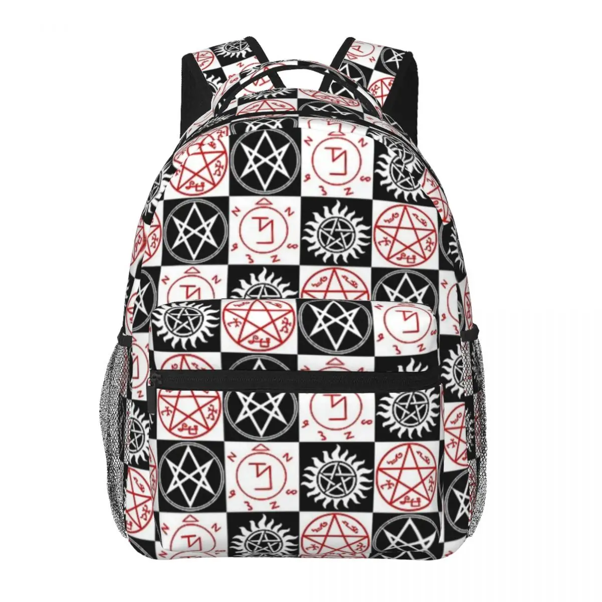 

Supernatural Symbols Repeating Pattern Printed Lightweight Casual Schoolbag For School, Outdoor, Shopping, Office 16in