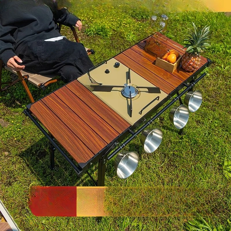 

Table Outdoor Multifunctional Lifting Folding Camping Egg Roll Table Portable Camping Picnic Equipment