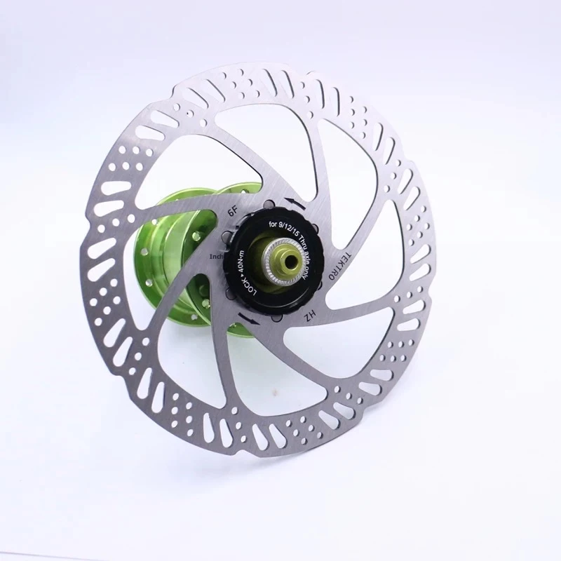 Bicycle Centerlock to 6 Bolt Disc Adapter, MTB Road Bike Hub Rotor Converter, Thru Axle Compatible, Lockring Cap for Center Lock