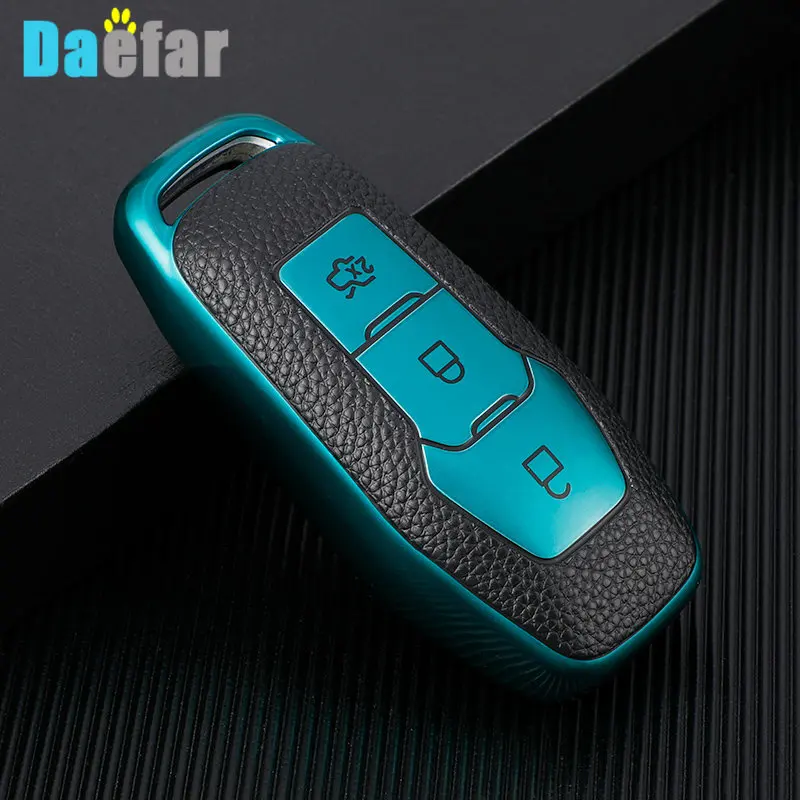 TPU Leather Car Remote Key Case Cover Holder For Ford Focus 3 4 ST Mondeo 5 MK5 Mustang F-150 Explorer Edge Fiesta Kuga MK3 4