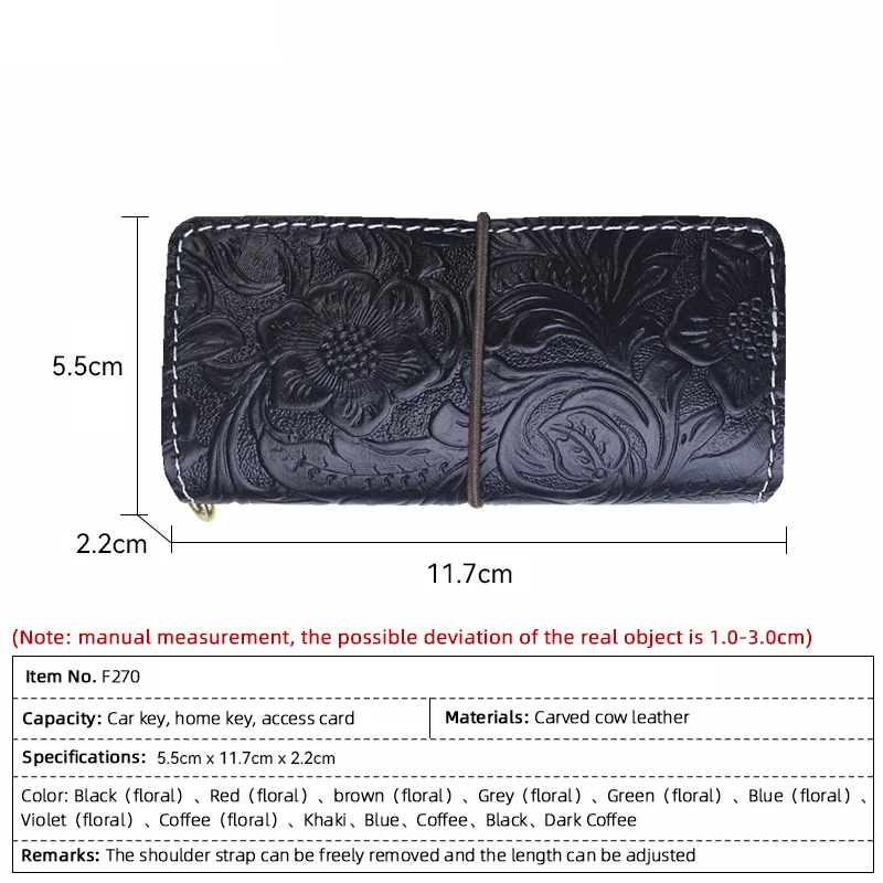 Handmade Key Holder Wallet Portable Genuine Leather Handbag Householder Key Case Coin Purse For Men Keychain Money Bag