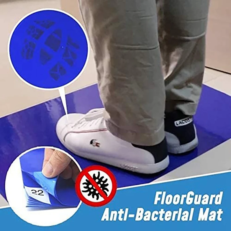 Floor Guard Anti-Bacterial Peel Off Mat,Professional Grade Sticky Floor Protection Mats,Cleanroom Sticky Tac Tacky Mats