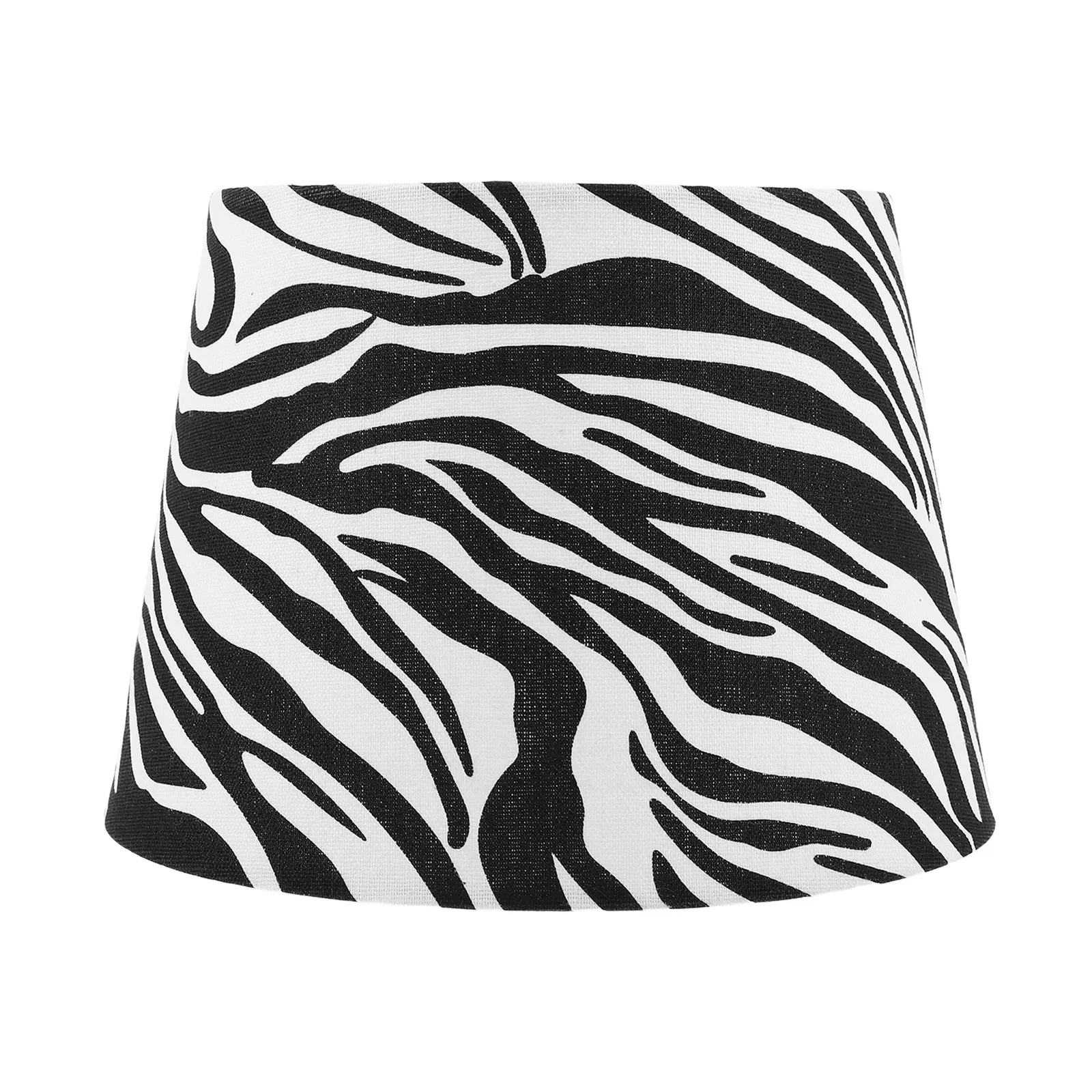 

Zebra Pattern Fabric Lampshade for Table Lamp Drum Style Replacement Shade with 4Cm Mounting Hole 8Cm Adaptor Ring Soft Ambient