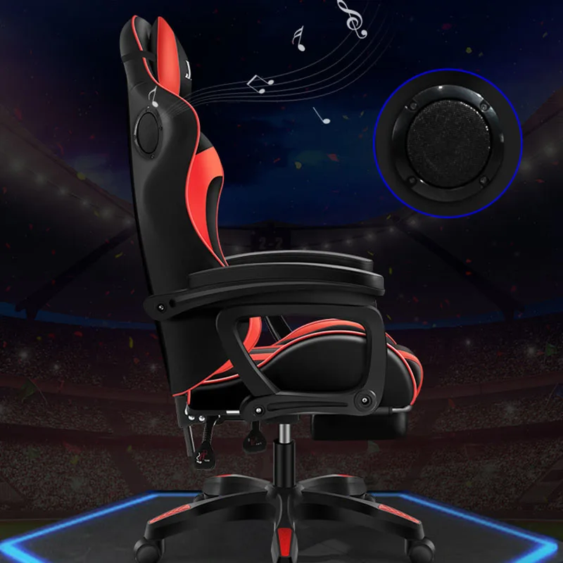 2023 Nieuwe Moderne Eenvoudige Leer Zwart Rood Wit Esports Internet Cafe Gaming Stoel Kon Liggen Kan Tillen Computers Stoelen