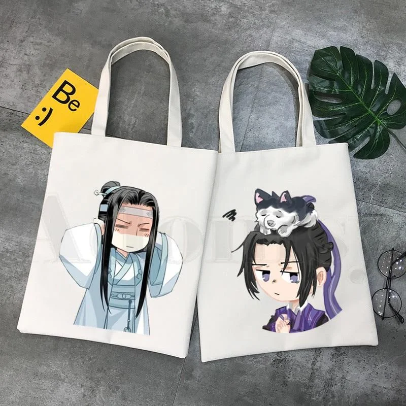 

Anime Mo Dao Zu Shi Wei WuXian Lan Wangji Harajuku Handbags Shoulder Bags Casual Shopping Girls Handbag Women Elegant Canvas Bag