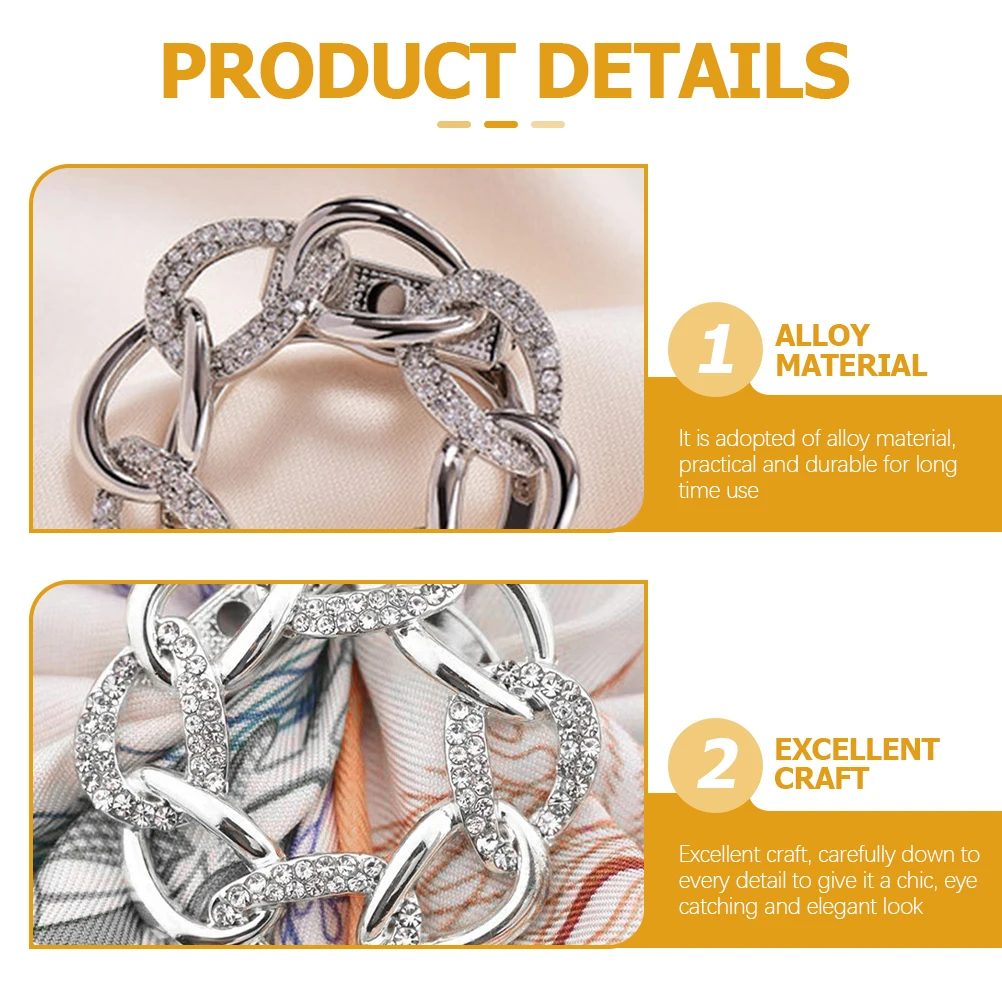 وشاح للنساء T التعادل مشبك الملابس التبعي وشاح حلقة تي شيرت كليب فستان مشبك سترة كليب قميص العلاقات الدائري