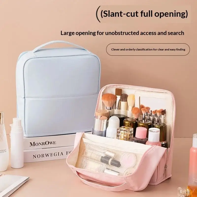 Standing Up Cosmetic Bag Large Capacity Travel Luggage Bag Waterproof Comestics Storage Bag Organizer Women