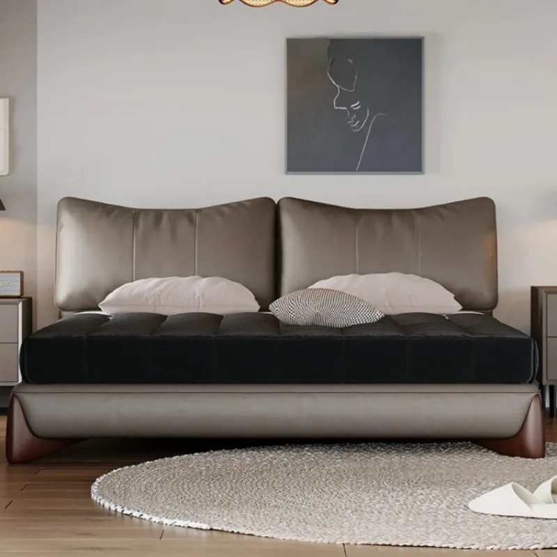 & Queen Size Nordic 150x200cm Bed Luxury Fancy King Sleeping Bed Storage Double 180x200cm Minimalist Home Furniture Accessories