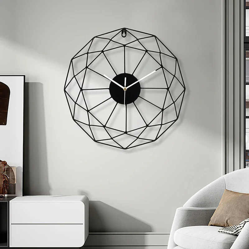 Large Wall Clock Stylish Clock Watch Creative Metal Clock Mechanism Silent Living Room Clocks Minimalism Elegant Room Ornaments