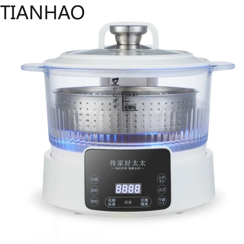 3L Low Sugar Rice Cooker Automatic Rise Steam Healthy Electric Pot Separate Rice Soup Steamer for Healthy Eating Diabetic Diet