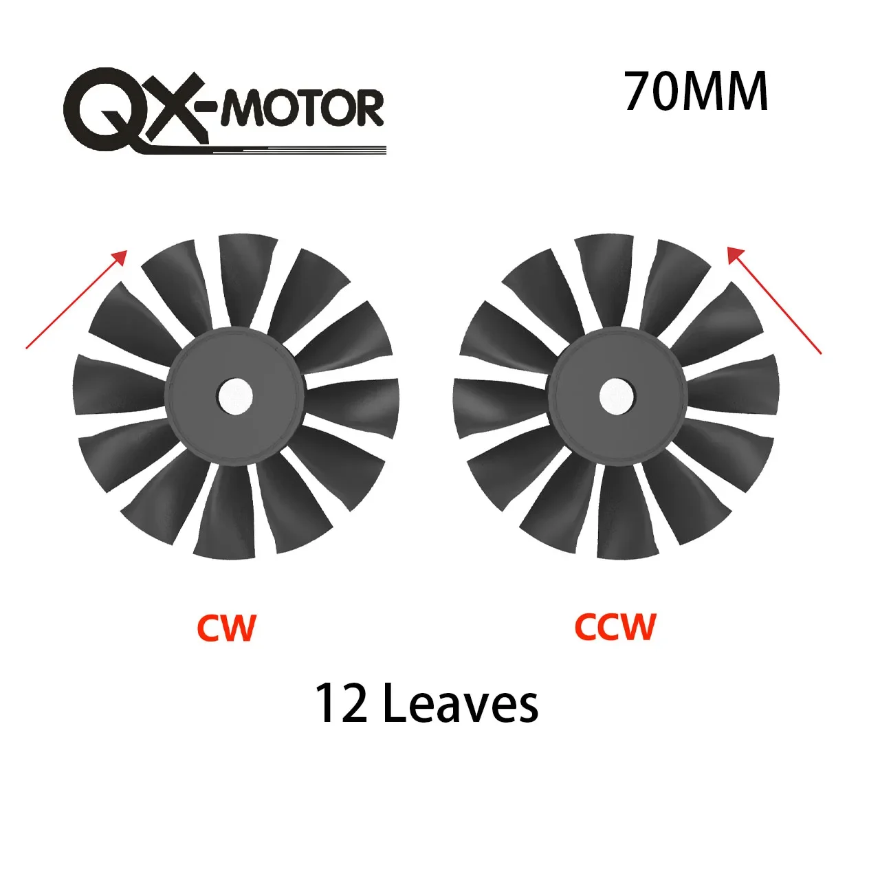 Qx-motor bürstenloser motor 70mm 12 flügel kanal ventilator qf3027-2200kv für fern gesteuerte spielzeug teile