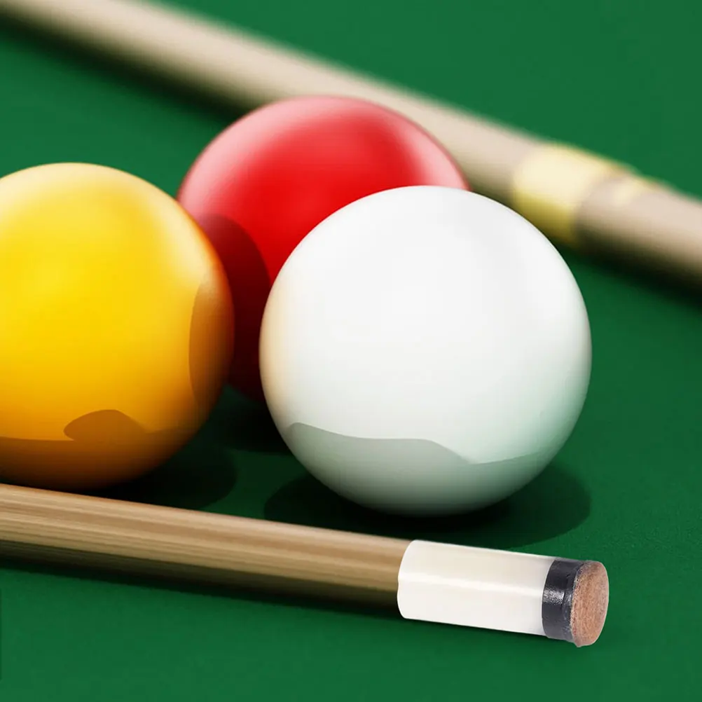 

5 Pcs Small Billiard Cue Accessories Replacement Hard Rubber Fiber Pool Stick Tips Kit