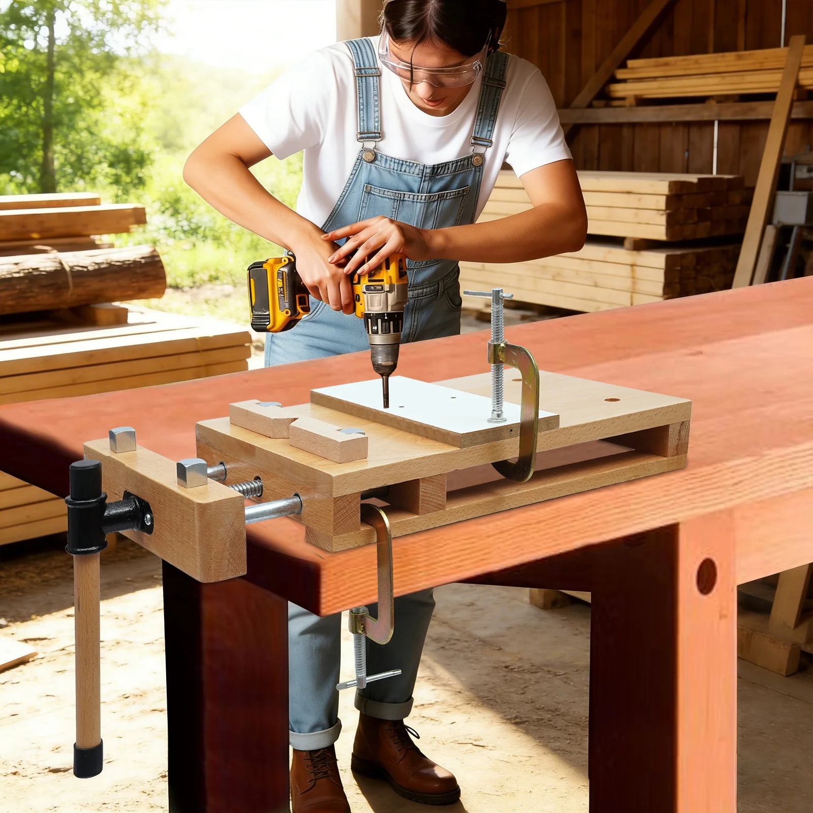 Beech Wood Vise Workbench – 20 - Woodworking Front Vise ulasan dan harga