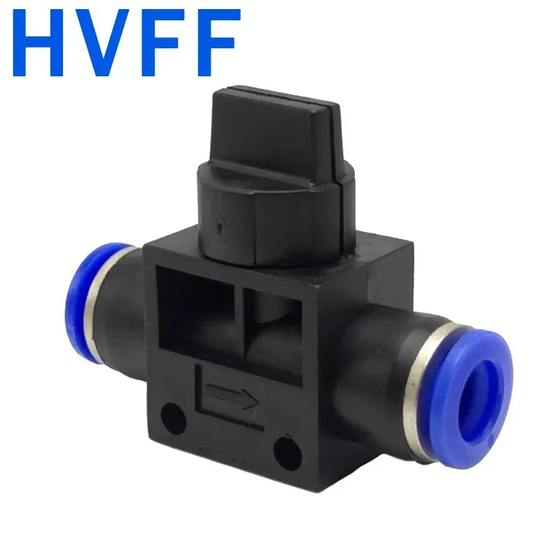 Pneumatic Fitting 2 Way Quick Push Connector Tube Hose 4mm 6mm 8mm 10mm 12mm HVFF Air Pneumatic Parts Plastic Switch Controller