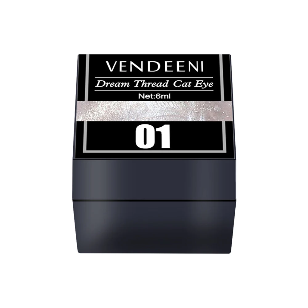 Vendeeni 6 Kolorów Perłowy Efekt Muszli Żelowy Lakier do Paznokci Kocie Oko TPO HEMA FREE Aurora Kocie Oko Magnetyczny UV LED Soak Off Żelowy Lakier