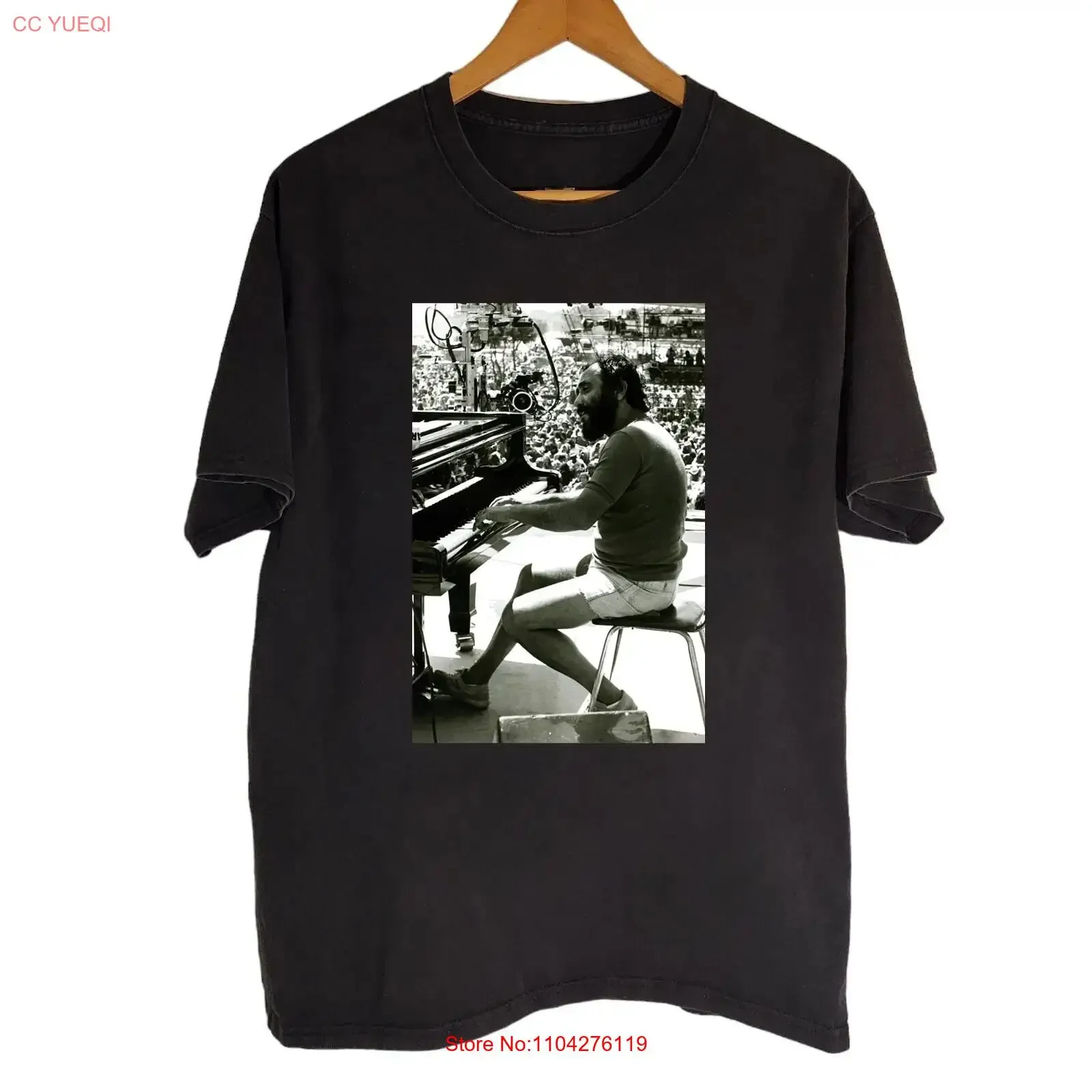Camiseta Eddie Palmieri de Algodão Preto, Todos os Tamanhos S a 5XL, HRL648, Vintage, Lavada, Estampa Gráfica, Roupa Masculina, Ligeiramente Elástica