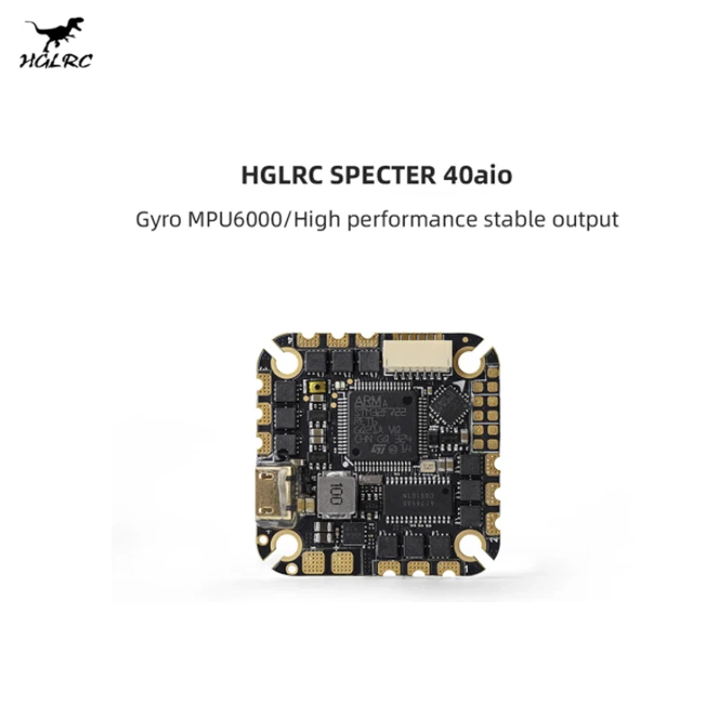 HGLRC SPECTER 40 AIO MPU6000 F722 Flight Controller Bluejay 96K 40A 4in1 ESC 25.5X25.5mm 2-6S for FPV Freestyle Drones