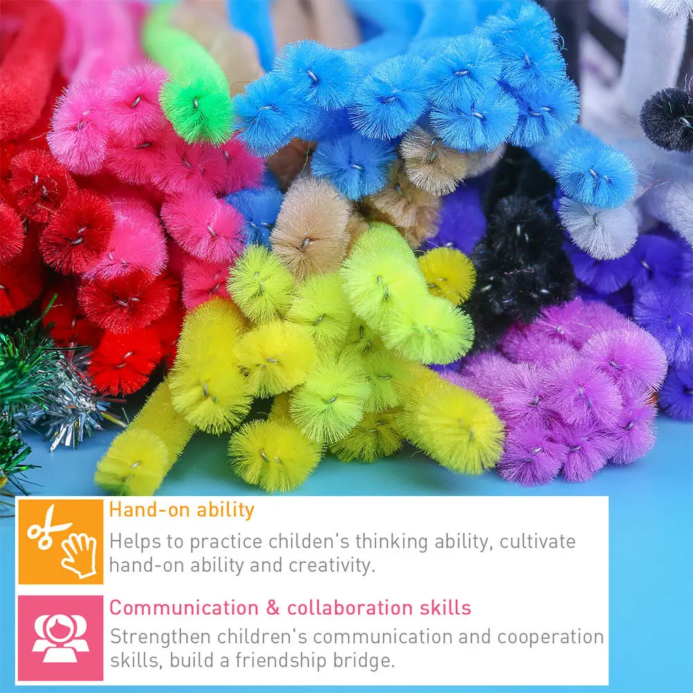 

200Pcs Bendable Twisty Sticks Creative Multicolor Flexible Craft Bars for Kids DIY Art Projects Colorful Glitter Building Stems