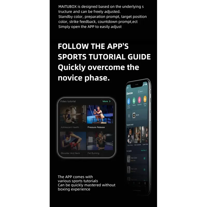 Smart Music Boxing Machine Intelligent Target Punching Mat Training Equipment for Home Gym Fitness Workout Electronic