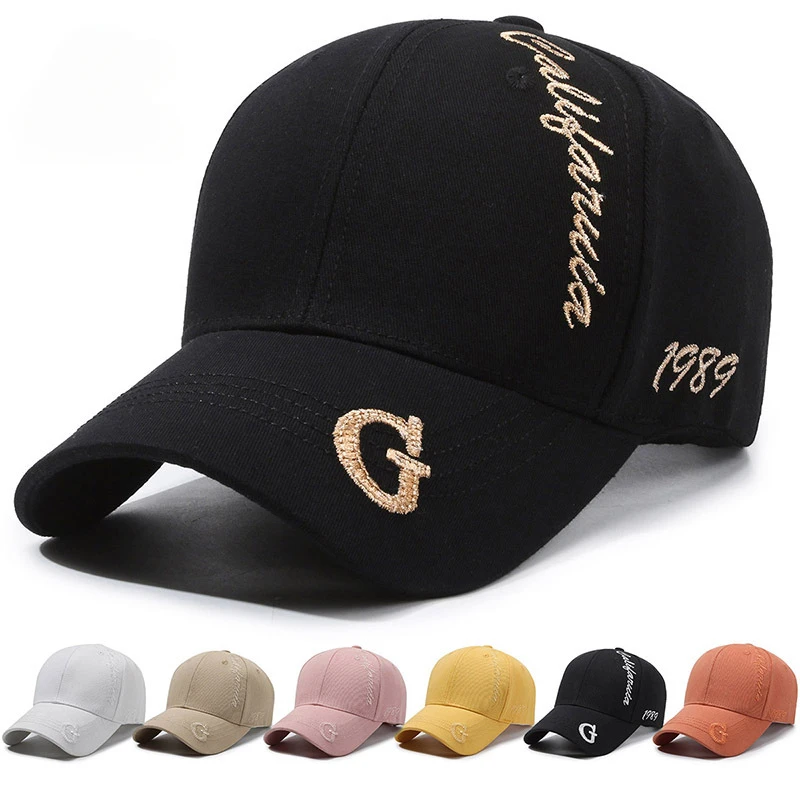 Korean Style Letter Embroidered Baseball Cap for Men Women Hip Hop Dad Hat Summer Outdoor Sun Hats Adjustable Golf Caps Gorras