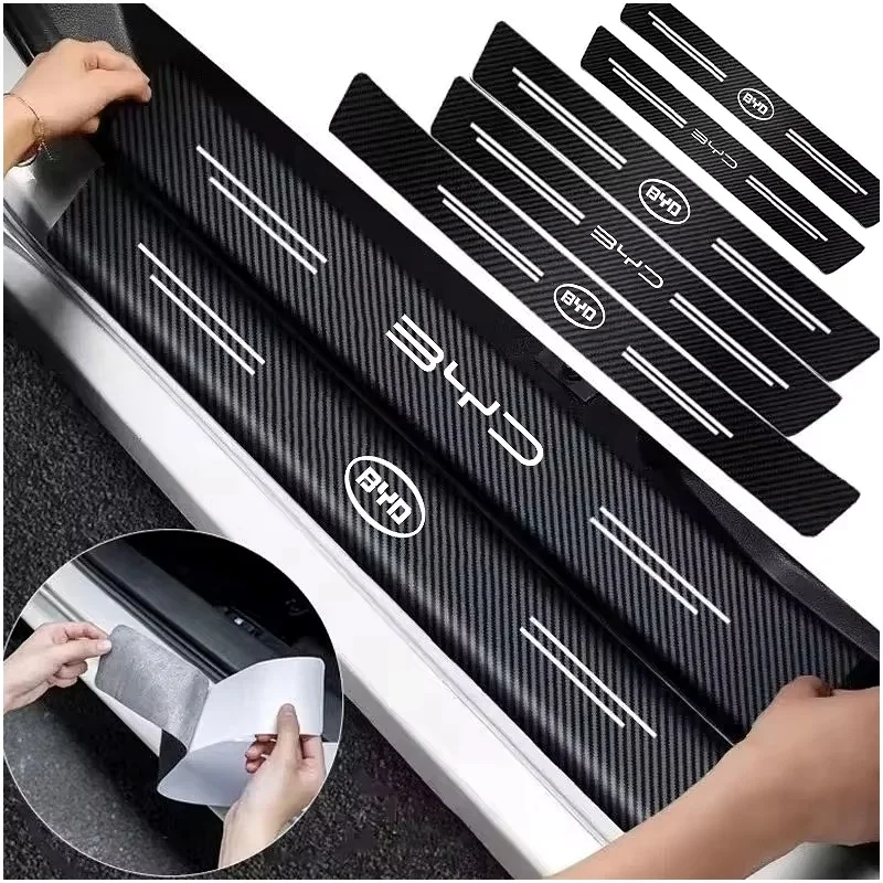 Car Door Sill Protector Sticker Anti‑Scuff Cover For BYD Seal U Dolphin Mini Sealion 7 Song Pro ATTO 3 Yuan UP Dolphin Seal 5
