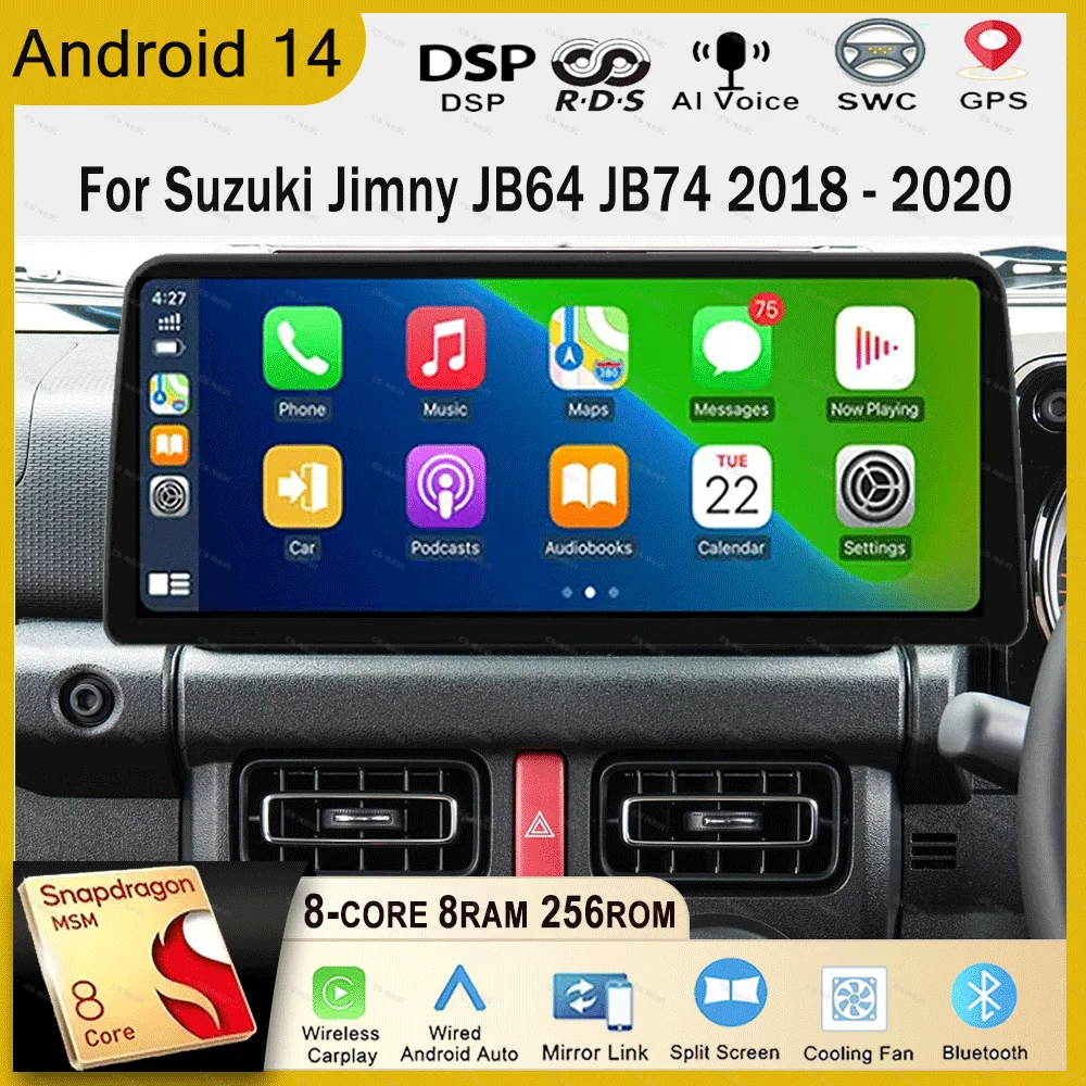 

12.3 Inch Android 14 For Suzuki Jimny JB64 JB74 2018 - 2020 Multimedia Video Player Car Radio Stereo GPS Navigation Carplay WIFI