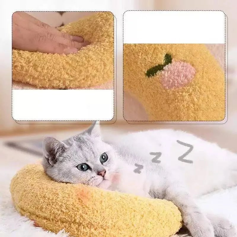 Almohada calmante en U para gatos y perros – Cojín suave para dormir - imagen 3