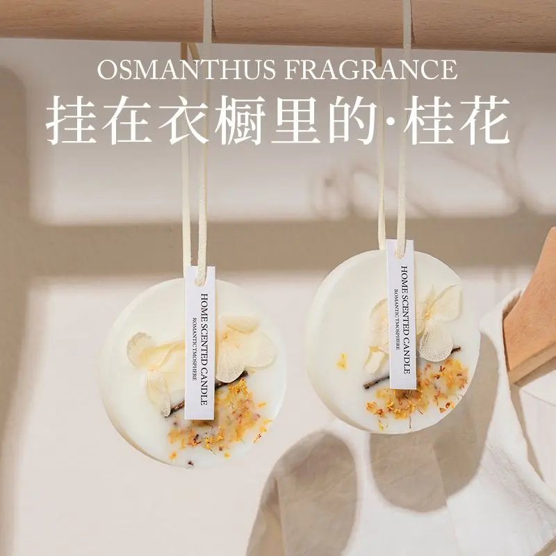 Osmanthus wardrobe scented wax tablets - long-lasting fragrance, gardenia scented clothes air freshener