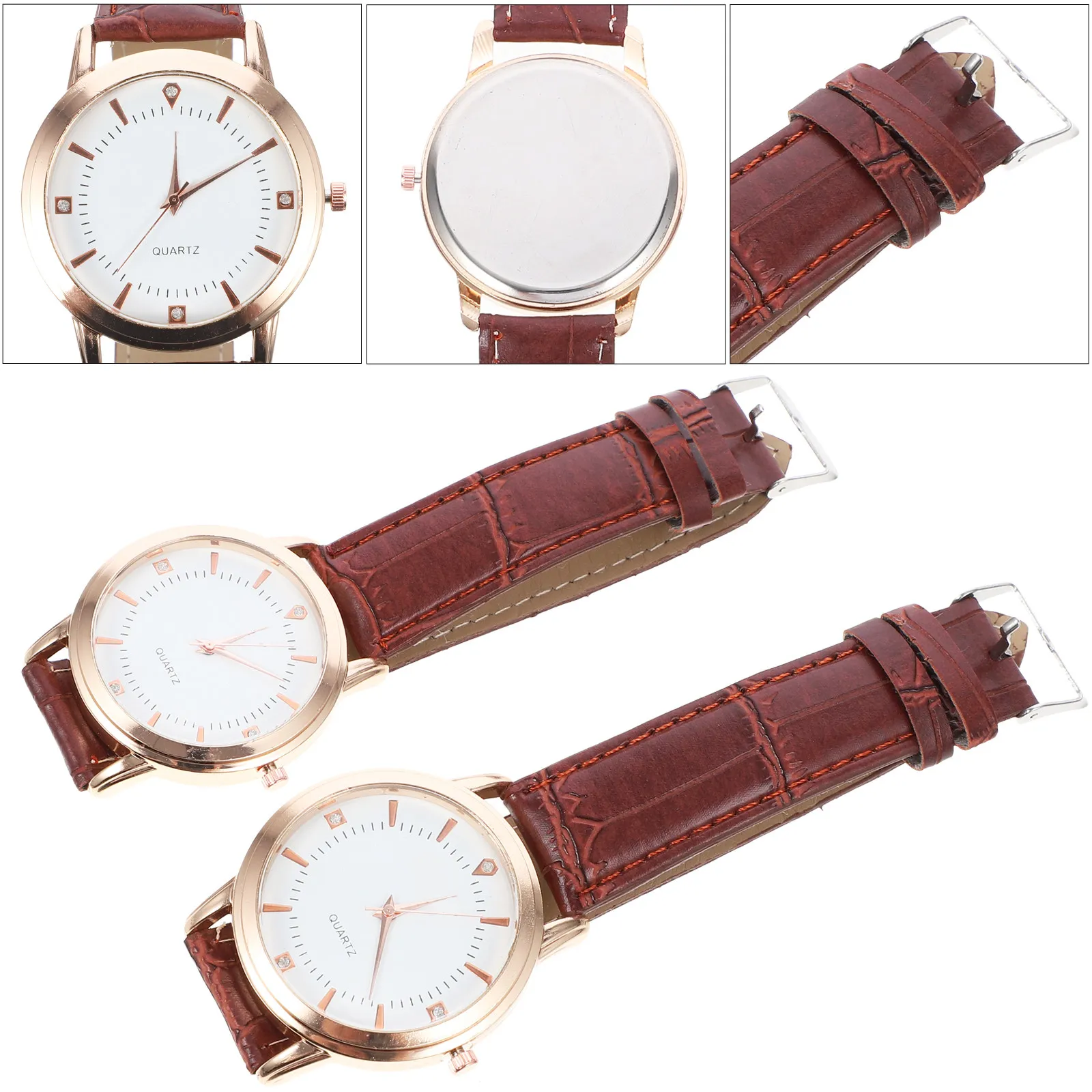 

Наручные часы для пар, 2 шт., простые, премиум-класса, с точным механизмом, ремешок из полиуретана, для повседневного ношения, модный аксессуар, идеальный подарок для влюбленных